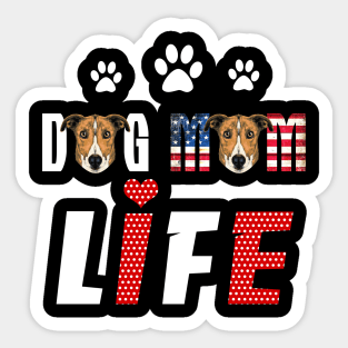 Greyhound Mom Life Patriotic America 4Th Of July Sticker